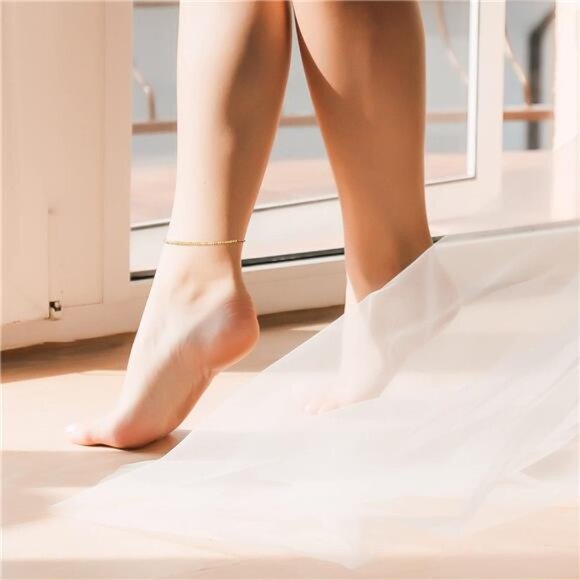 𝐀𝐧𝐤𝐥𝐞 𝐁𝐫𝐚𝐜𝐞𝐥𝐞𝐭𝐬 𝐟𝐨𝐫 𝐖𝐨𝐦𝐞𝐧 Adjustable Silver Gold Anklets - Picture 5 of 8